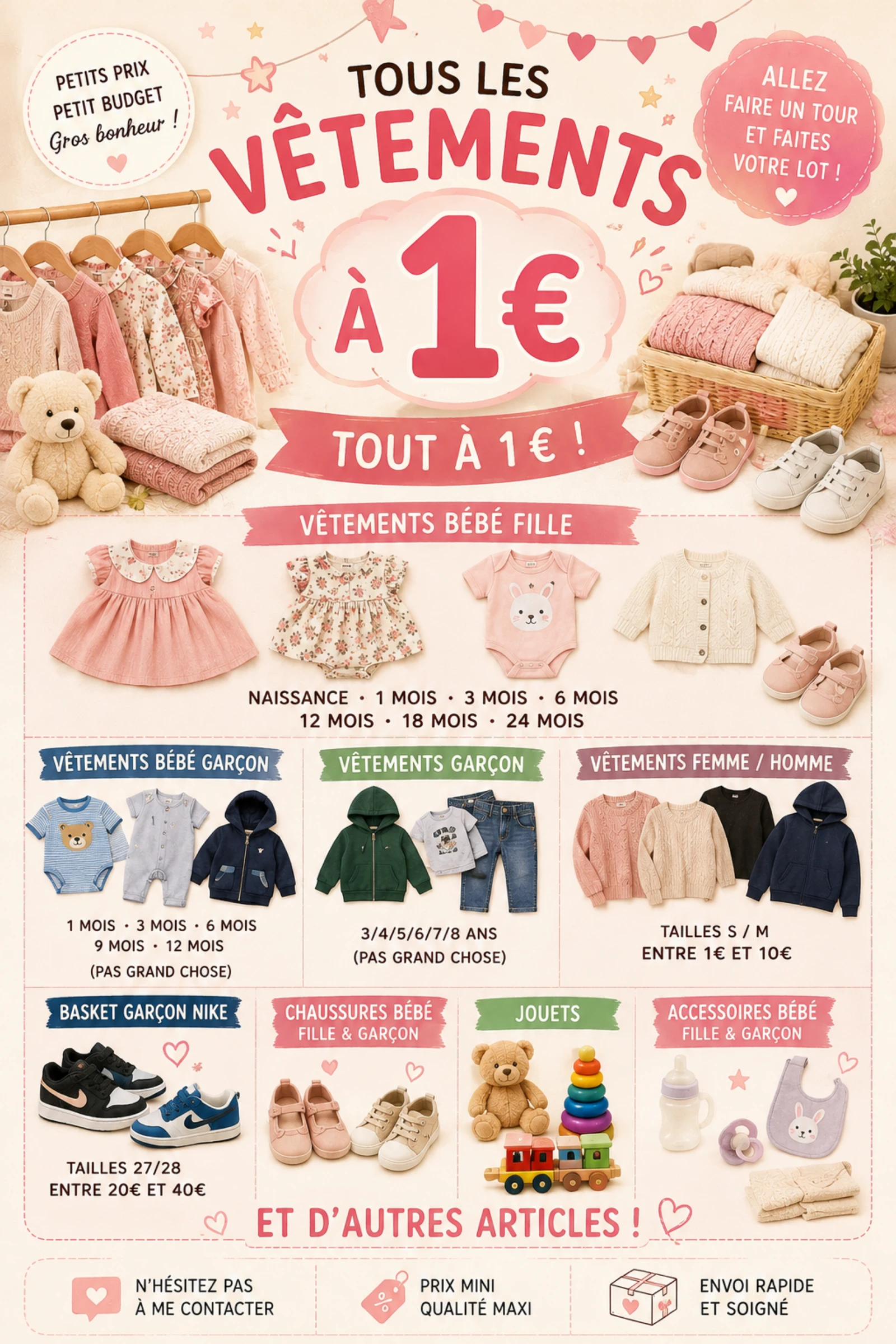 Vêtements bebe fille/garçon 